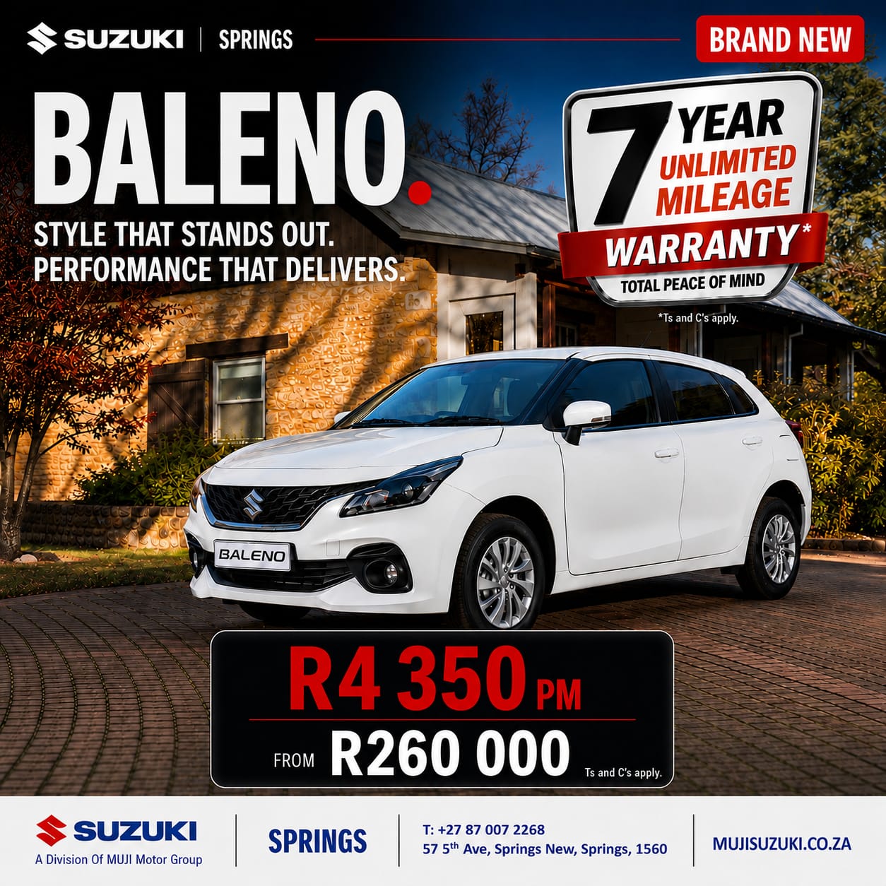 BALENO. STYLE THAT STANDS OUT. image from MUJI Suzuki