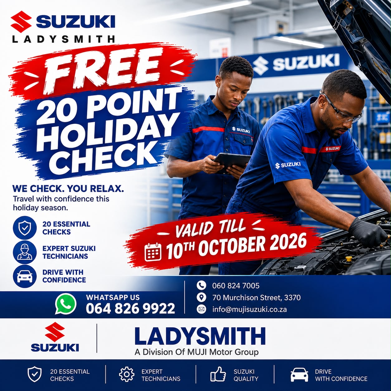 MUJI SUZUKI FREE 20 POINT HOLIDAY CHECK image from MUJI Suzuki